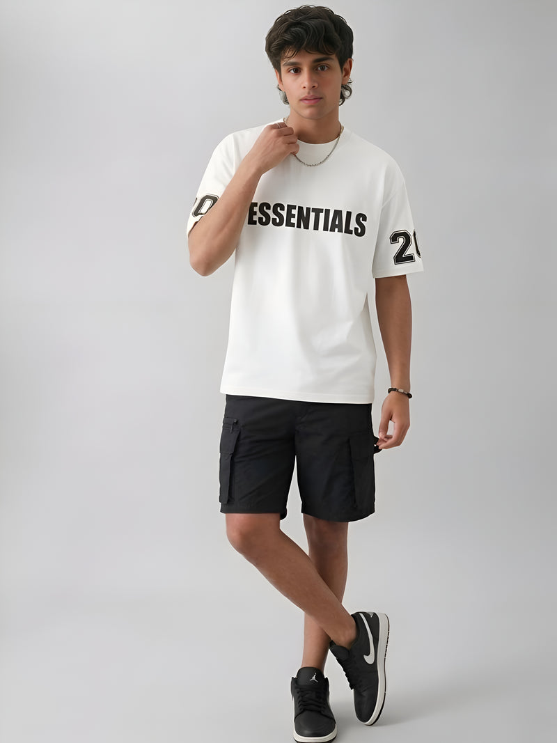 ESSENTIALS 2026 OFF WHITE OVERSIZED T-SHIRT