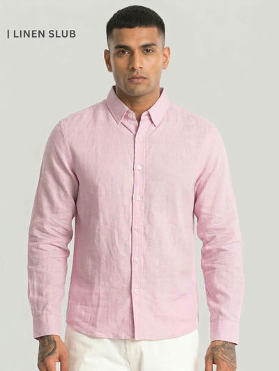 LINEN : LIGHT PINK SHIRT