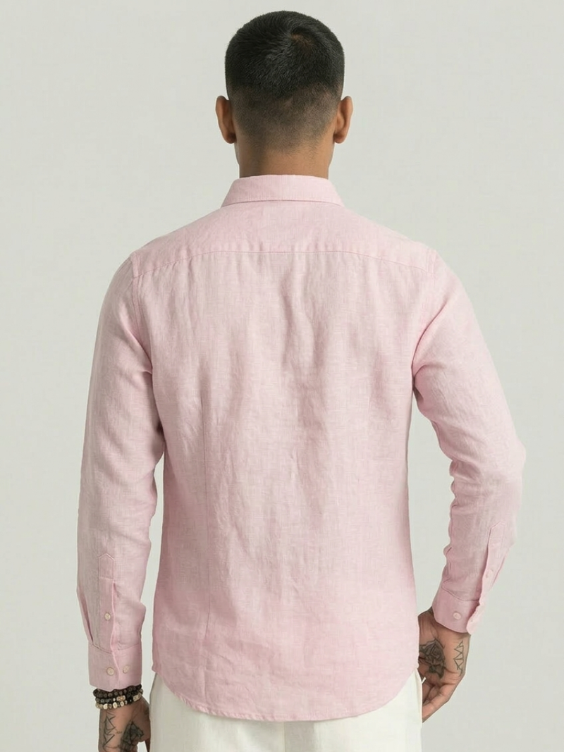 LINEN : LIGHT PINK SHIRT