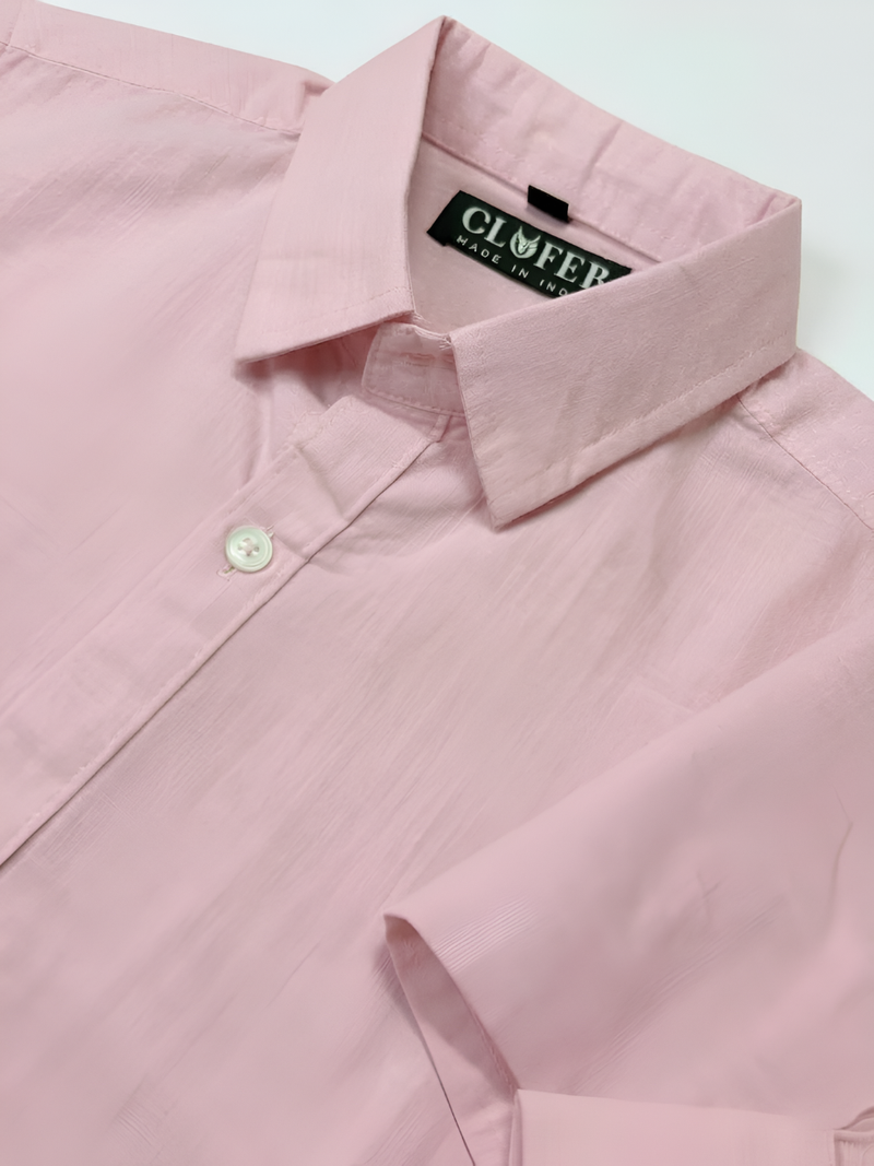 LINEN : LIGHT PINK SHIRT
